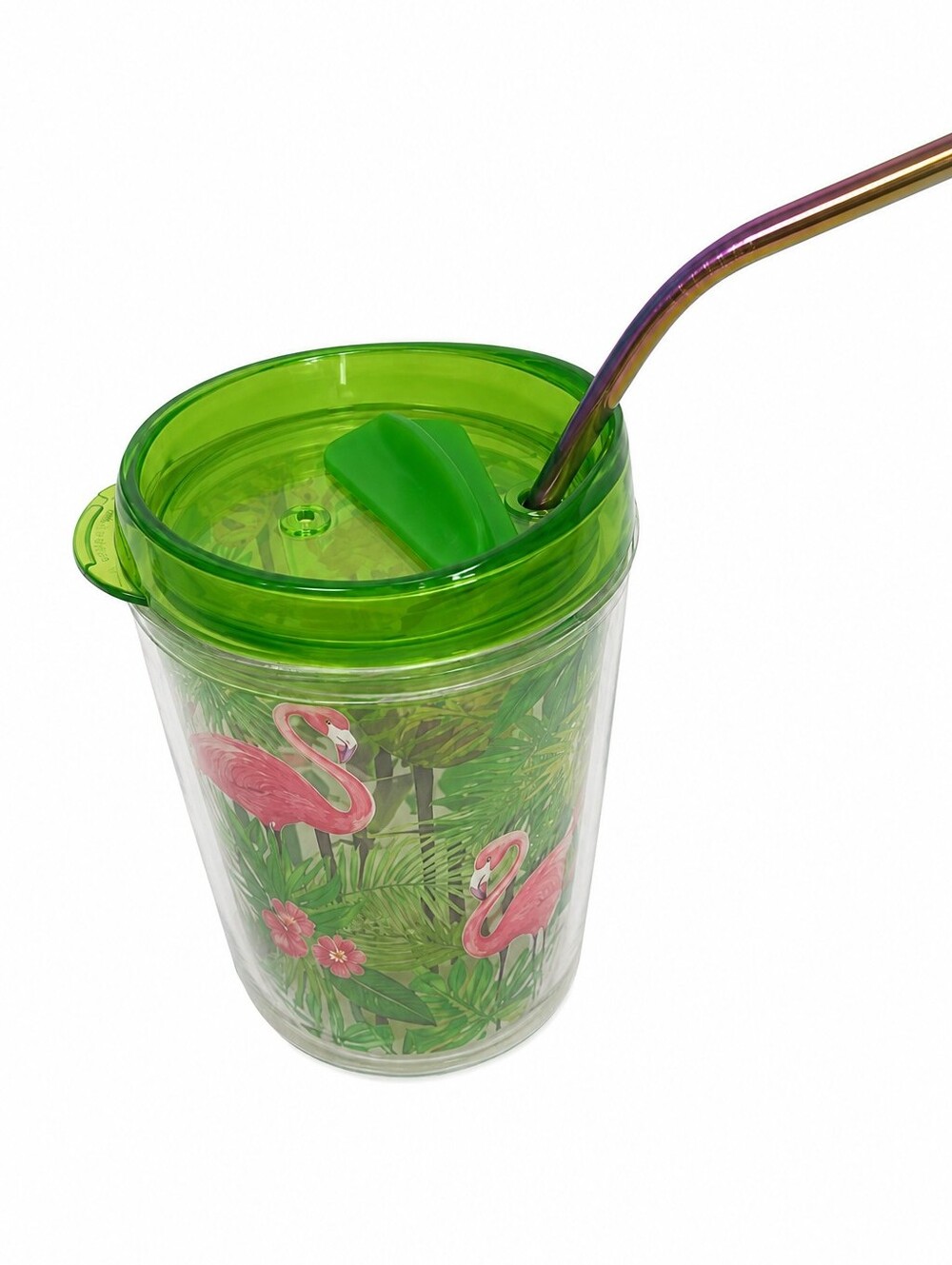 Disney World Animal Kingdom 2020 Flamingo Tropical DoubleWall Plastic Tumbler